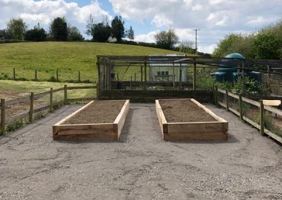 Finished raised vegetable beds