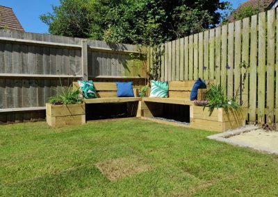 Garden seating and lawn