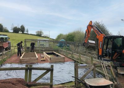 Work well underway on raised vegetable beds