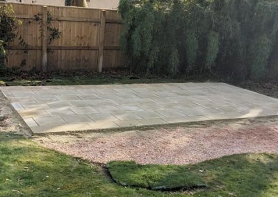 Base ready for garden gym