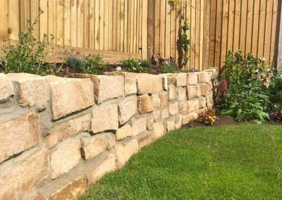 Stone wall and fence