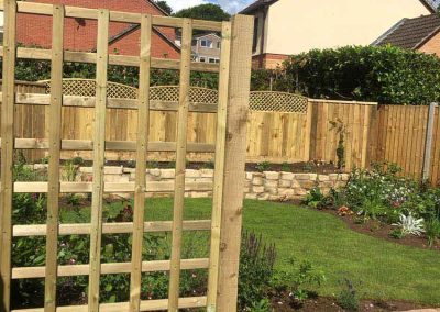 Trellis with view of garden