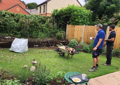 Clare Cut Gardens team standing in garden