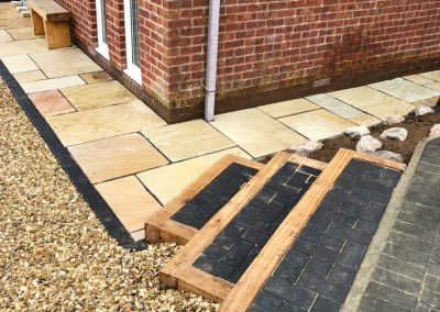 Steps, paving and gravel