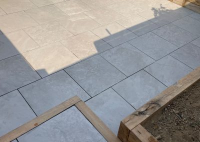 Paving in a small garden