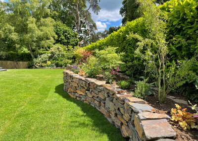 Lawn and border on a large landscaping project